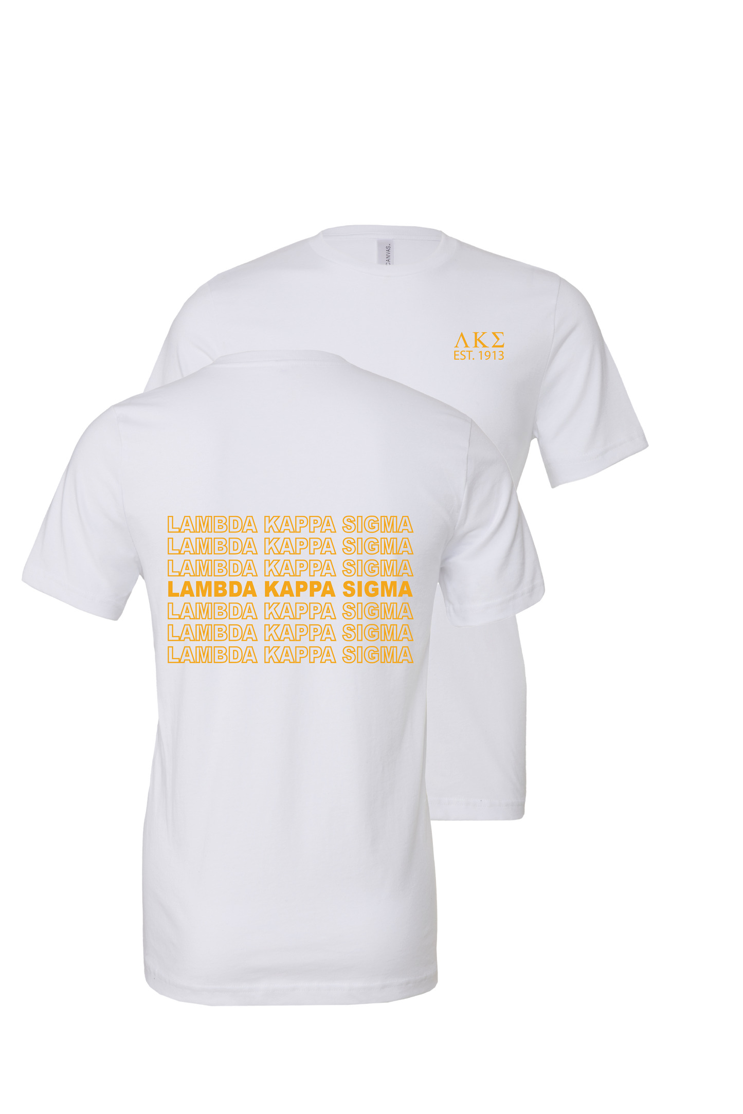 Lambda Kappa Sigma Repeating Name Short Sleeve T-Shirts