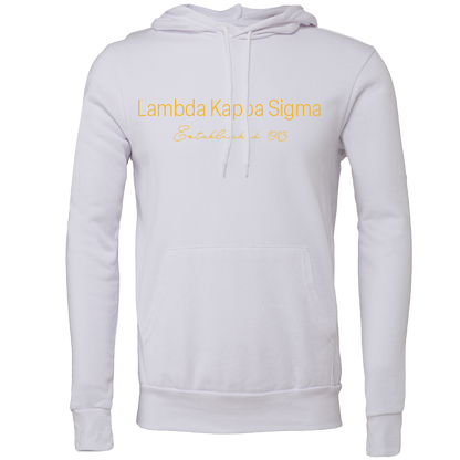 Lambda Kappa Sigma Embroidered Printed Name Hooded Sweatshirts