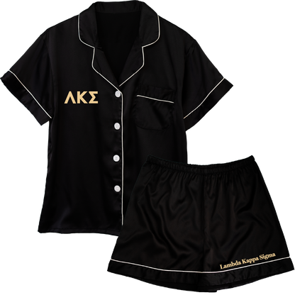 Lambda Kappa Sigma Embroidered Ladies' Pajama Sets