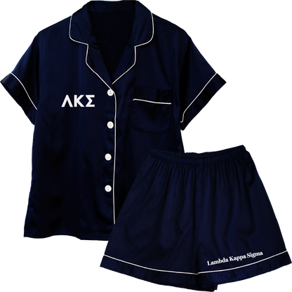 Lambda Kappa Sigma Embroidered Ladies' Pajama Sets