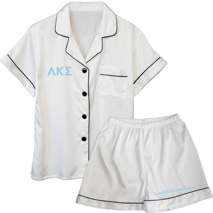 Lambda Kappa Sigma Embroidered Ladies' Pajama Sets