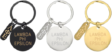 Lambda Phi Epsilon Name and Letters Keychains
