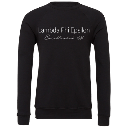 Lambda Phi Epsilon Embroidered Printed Name Crewneck Sweatshirts