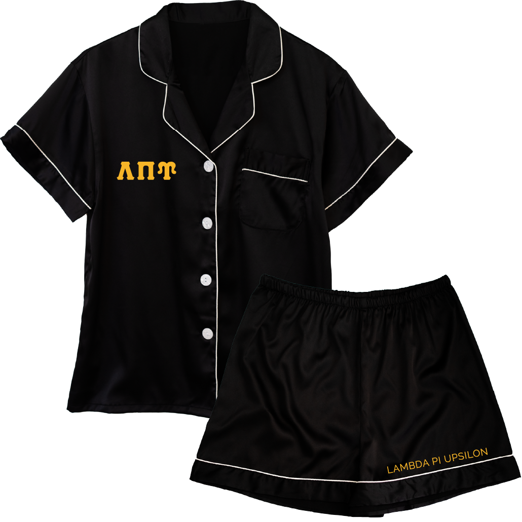 Lambda Pi Upsilon Embroidered Ladies' Pajama Sets