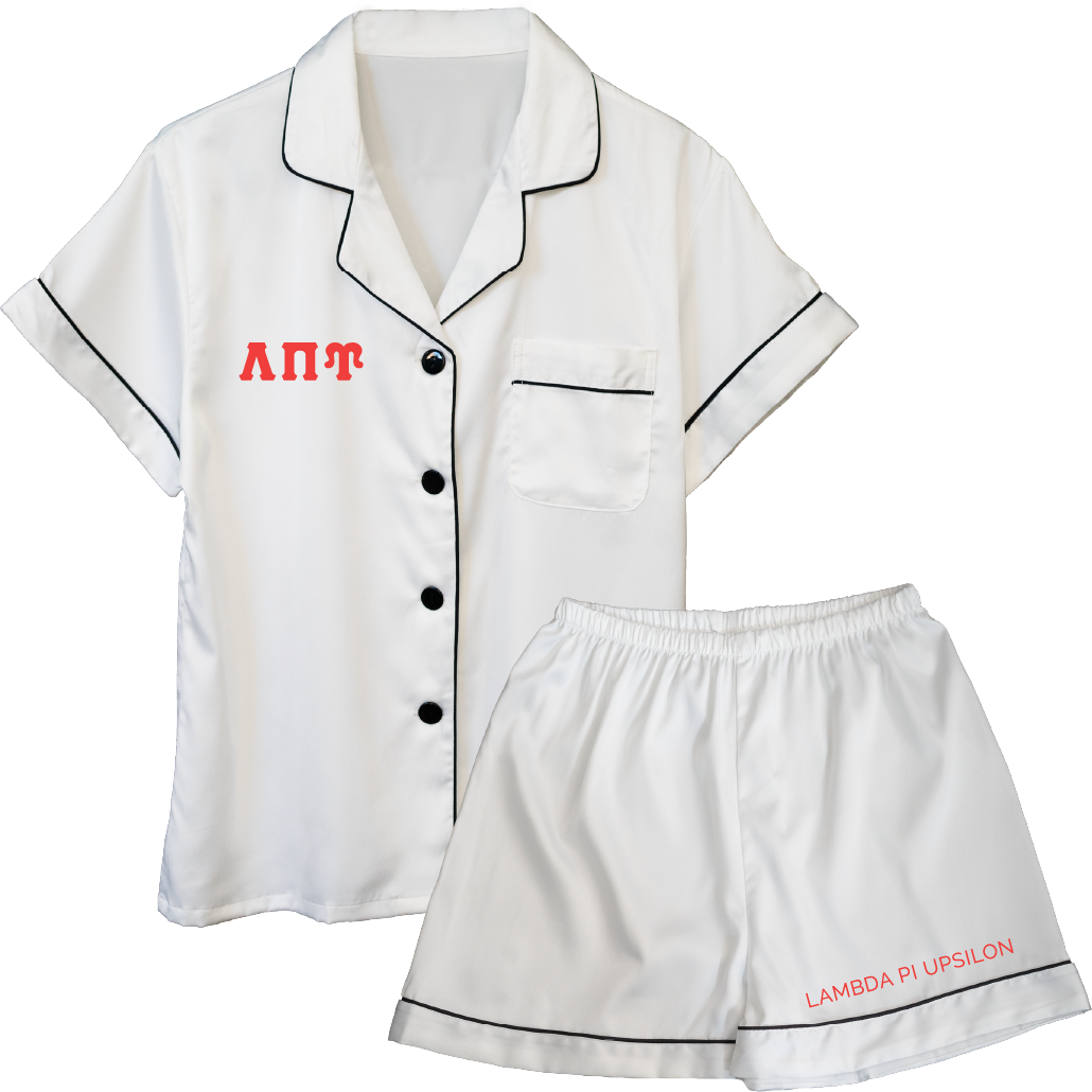 Lambda Pi Upsilon Embroidered Ladies' Pajama Sets