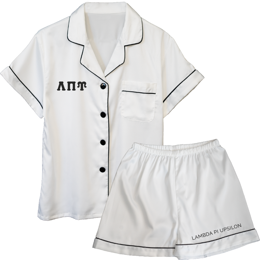 Lambda Pi Upsilon Embroidered Ladies' Pajama Sets