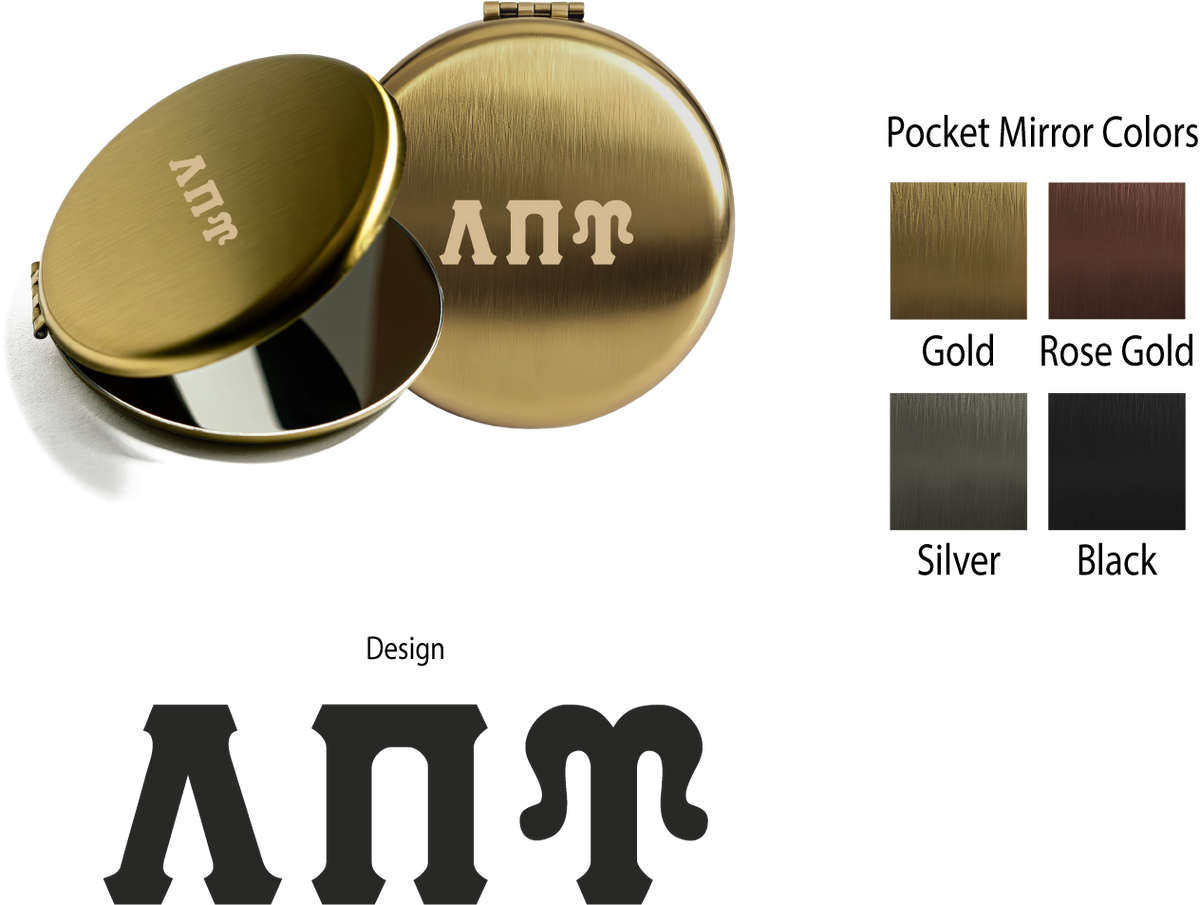 Lambda Pi Upsilon Lettered Pocket Mirrors