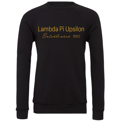 Lambda Pi Upsilon Embroidered Printed Name Crewneck Sweatshirts