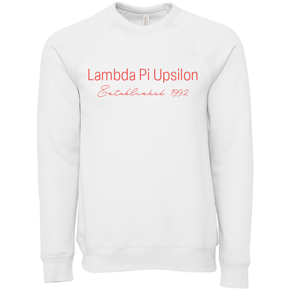 Lambda Pi Upsilon Embroidered Printed Name Crewneck Sweatshirts