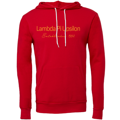 Lambda Pi Upsilon Embroidered Printed Name Hooded Sweatshirts