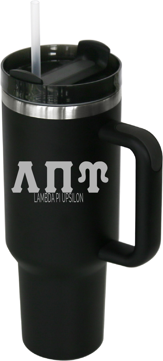 Lambda Pi Upsilon Lettered 40oz Tumblers
