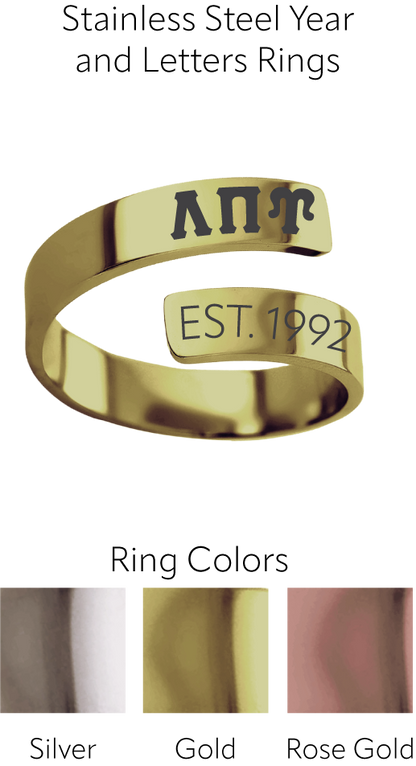 Lambda Pi Upsilon Year and Letters Rings