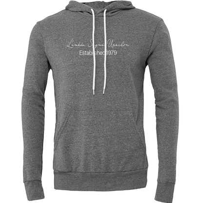 Lambda Sigma Upsilon Embroidered Scripted Name Hooded Sweatshirts