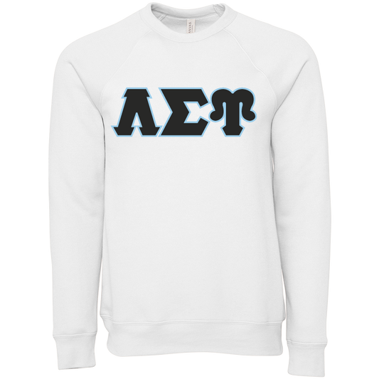 Lambda Sigma Upsilon Lettered Crewneck Sweatshirts