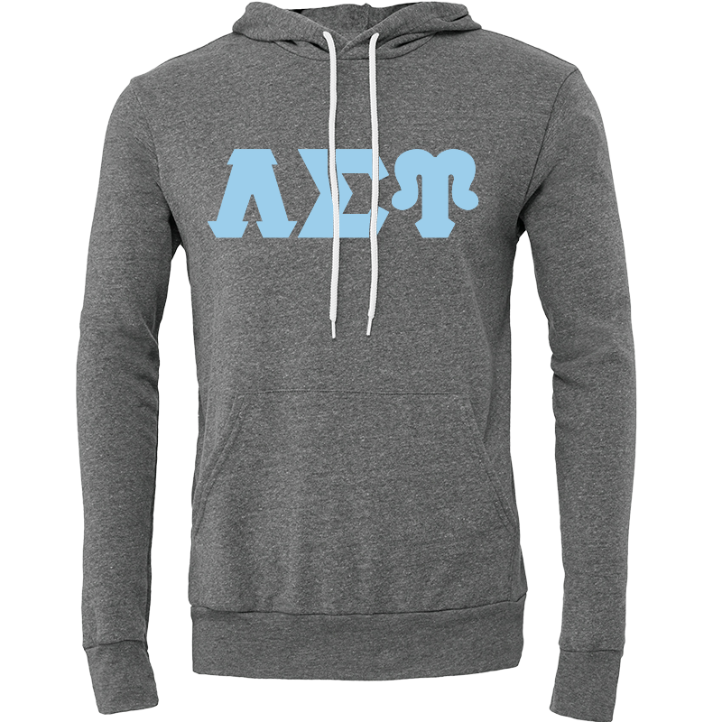 Lambda Sigma Upsilon Lettered Hooded Sweatshirts