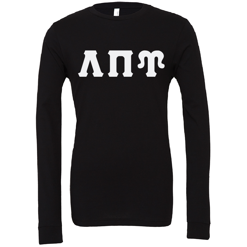 Lambda Sigma Upsilon Lettered Long Sleeve T-Shirts