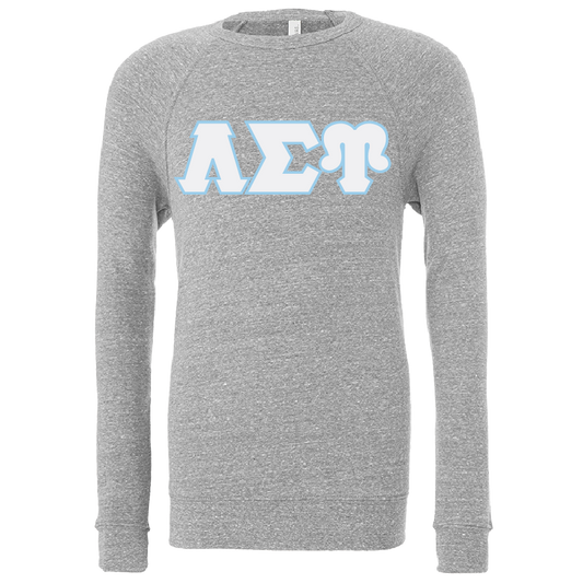 Lambda Sigma Upsilon Embroidered Lettered Crewneck Sweatshirts