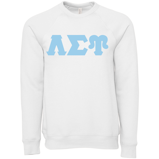 Lambda Sigma Upsilon Embroidered Lettered Crewneck Sweatshirts