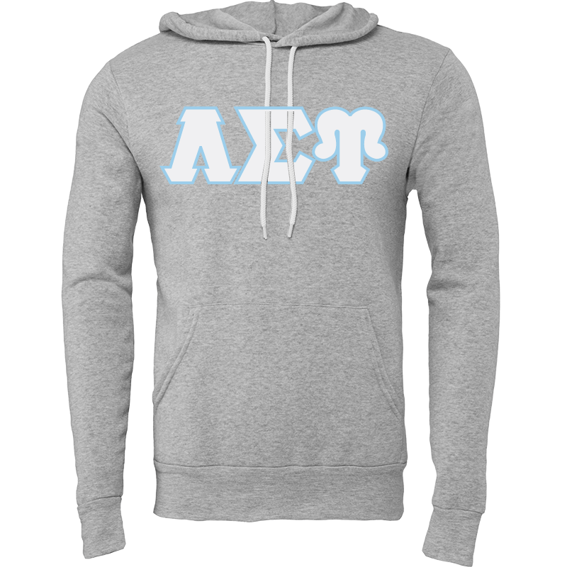Lambda Sigma Upsilon Embroidered Lettered Hooded Sweatshirts