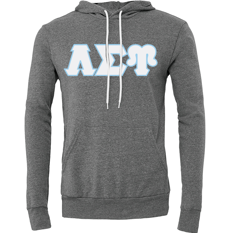 Lambda Sigma Upsilon Embroidered Lettered Hooded Sweatshirts
