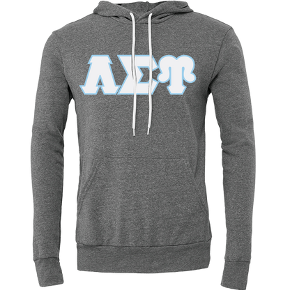 Lambda Sigma Upsilon Embroidered Lettered Hooded Sweatshirts