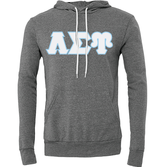 Lambda Sigma Upsilon Embroidered Lettered Hooded Sweatshirts