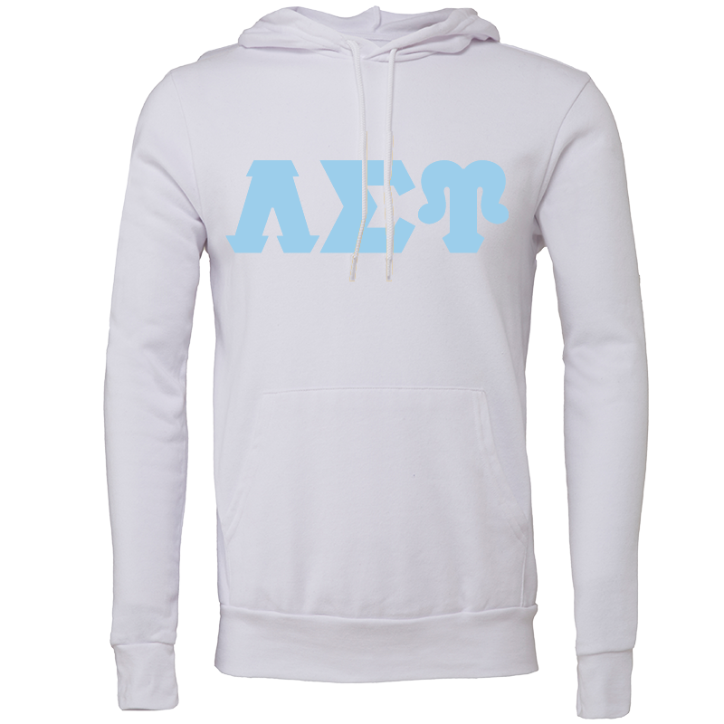 Lambda Sigma Upsilon Embroidered Lettered Hooded Sweatshirts