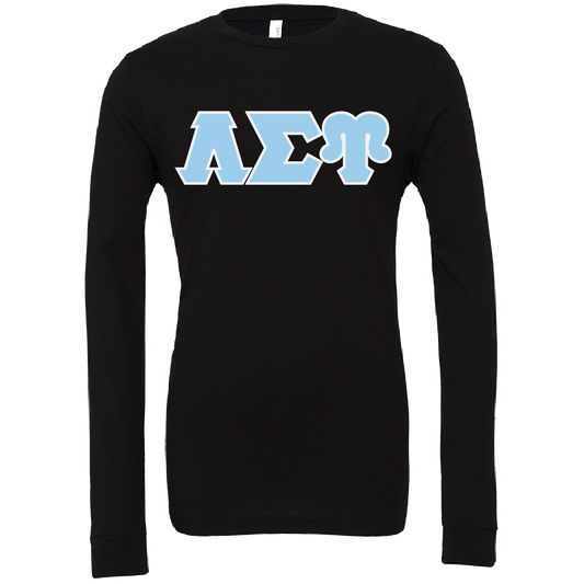 Lambda Sigma Upsilon Lettered Long Sleeve T-Shirts