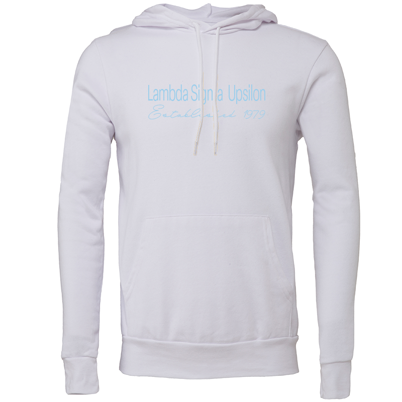 Lambda Sigma Upsilon Embroidered Printed Name Hooded Sweatshirts