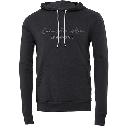 Lambda Theta Alpha Embroidered Scripted Name Hooded Sweatshirts