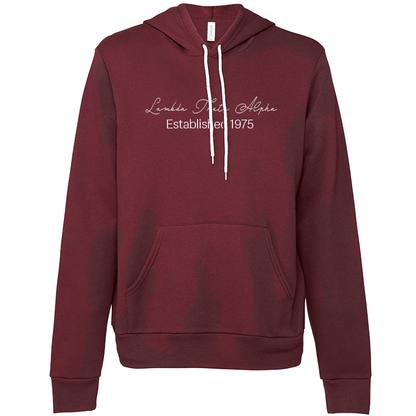 Lambda Theta Alpha Embroidered Scripted Name Hooded Sweatshirts