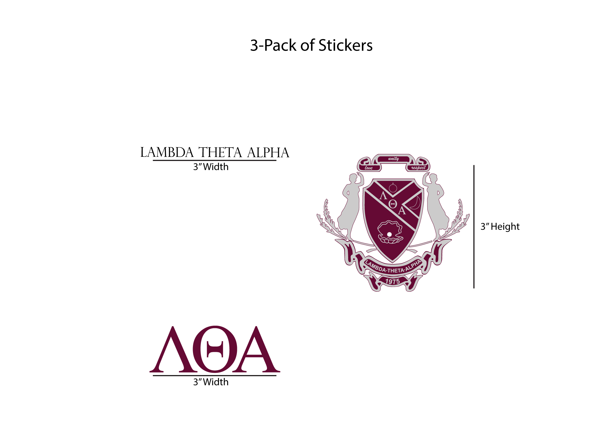 Lambda Theta Alpha Permanent Stickers – Greek Graduate