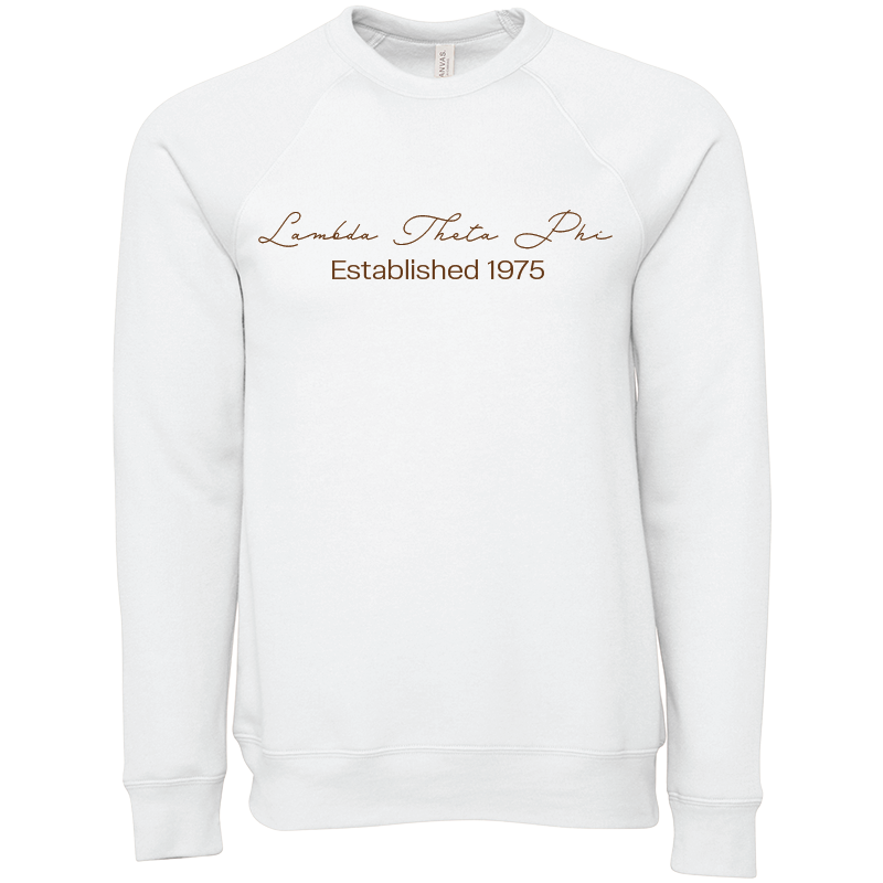 Lambda Theta Phi Embroidered Scripted Name Crewneck Sweatshirts