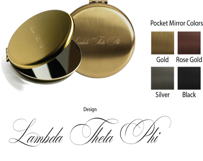 Lambda Theta Phi Script Pocket Mirrors