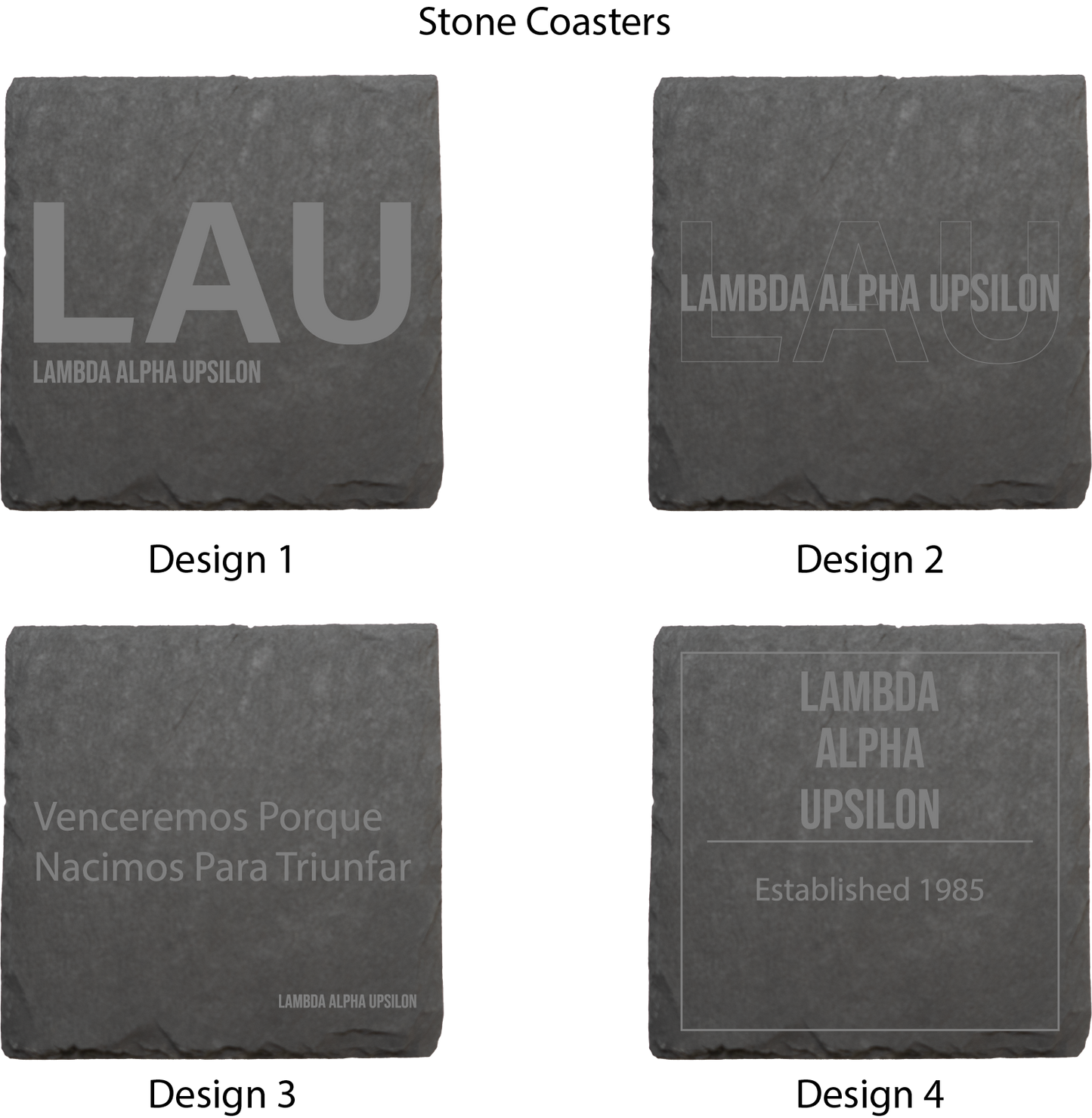 Lambda Alpha Upsilon Stone Coasters - 4-Pack