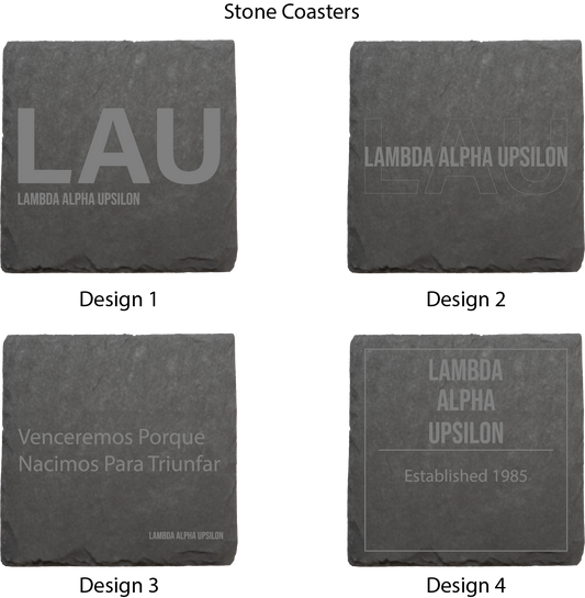 Lambda Alpha Upsilon Stone Coasters - 4-Pack