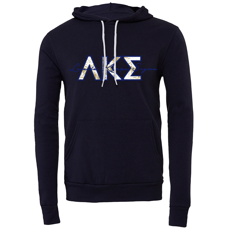 Lambda Kappa Sigma Applique Letters Hooded Sweatshirt