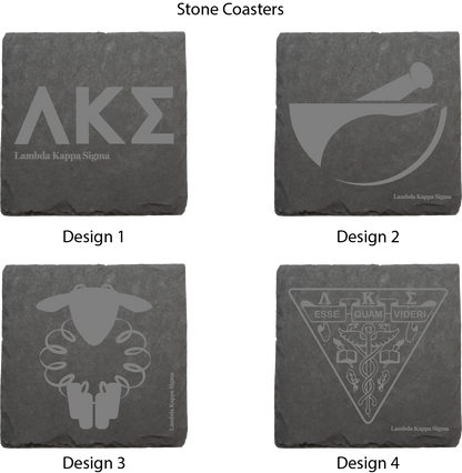 Lambda Kappa Sigma Stone Coasters - 4-Pack