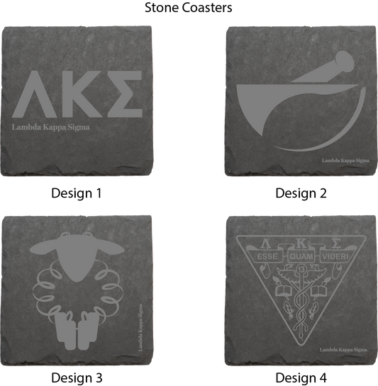 Lambda Kappa Sigma Stone Coasters - 4-Pack