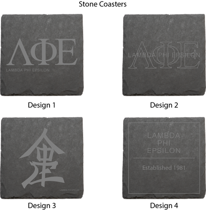 Lambda Phi Epsilon Stone Coasters - 4-Pack