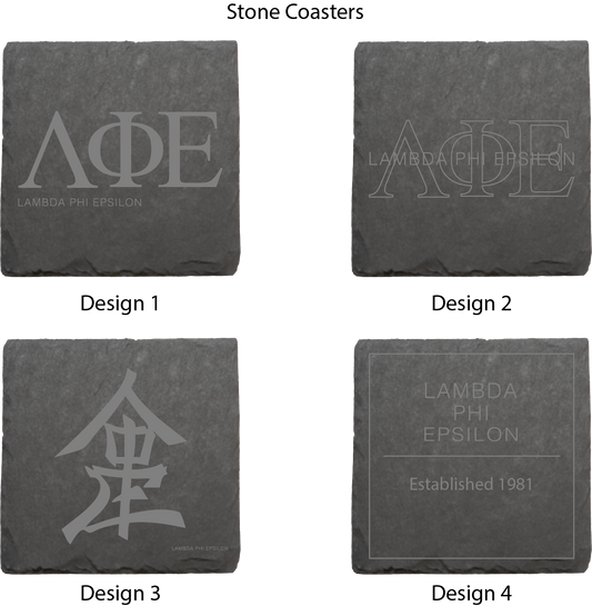 Lambda Phi Epsilon Stone Coasters - 4-Pack