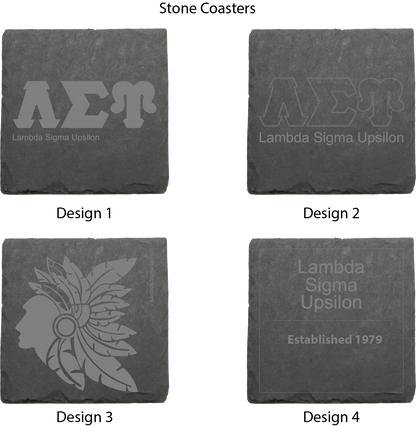 Lambda Sigma Upsilon Stone Coasters - 4-Pack