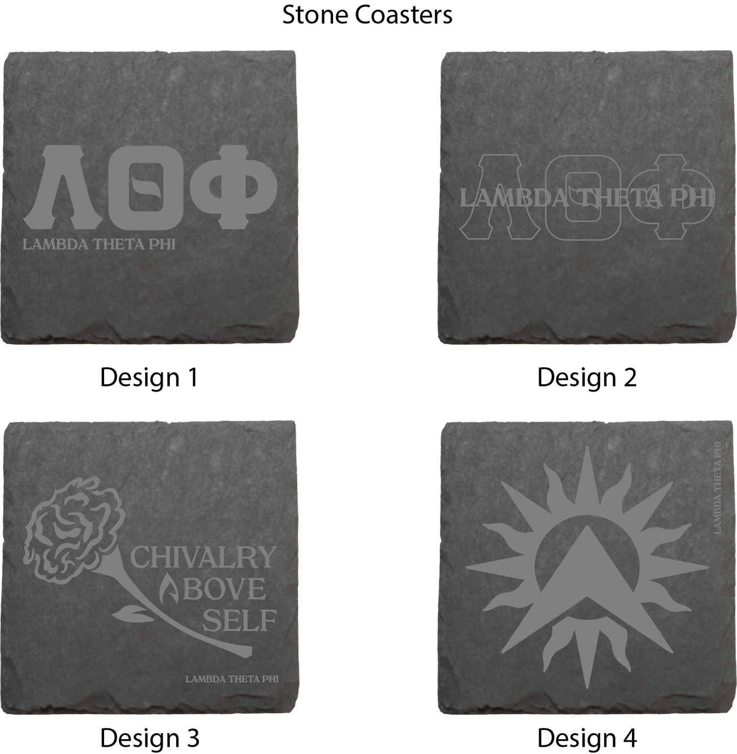 Lambda Theta Phi Stone Coasters - 4-Pack