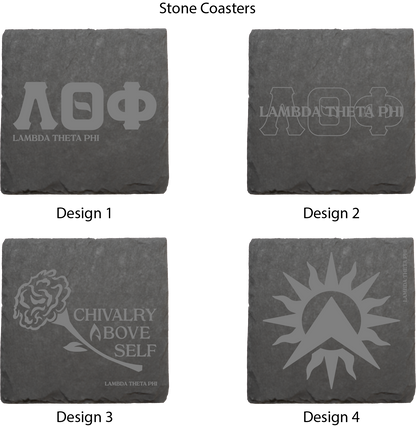 Lambda Theta Phi Stone Coasters - 4-Pack