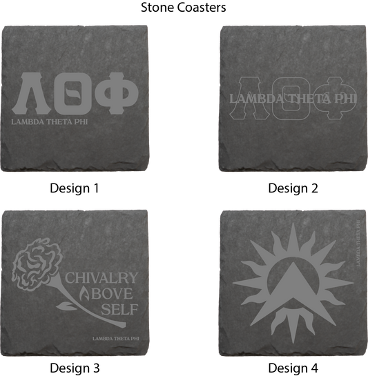 Lambda Theta Phi Stone Coasters - 4-Pack