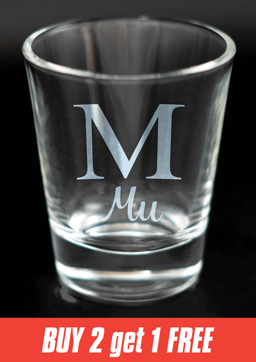 Greek Letter Shot Glasses