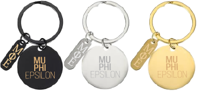 Mu Phi Epsilon Name and Letters Keychains