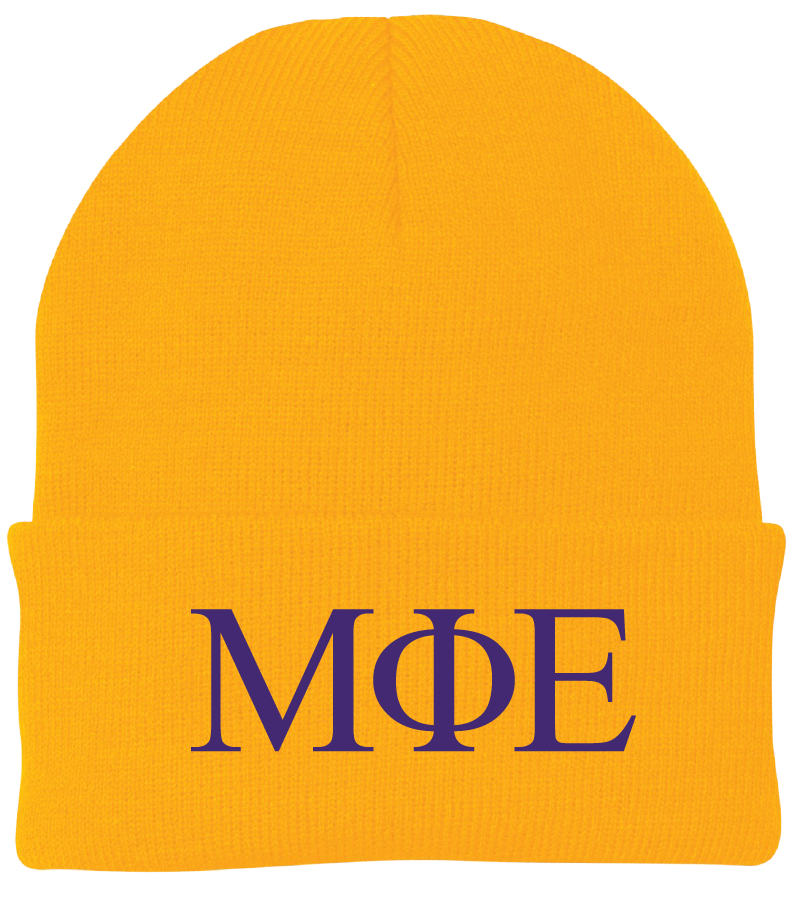 Mu Phi Epsilon Lettered Beanies