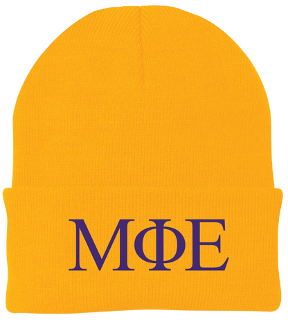 Mu Phi Epsilon Lettered Beanies