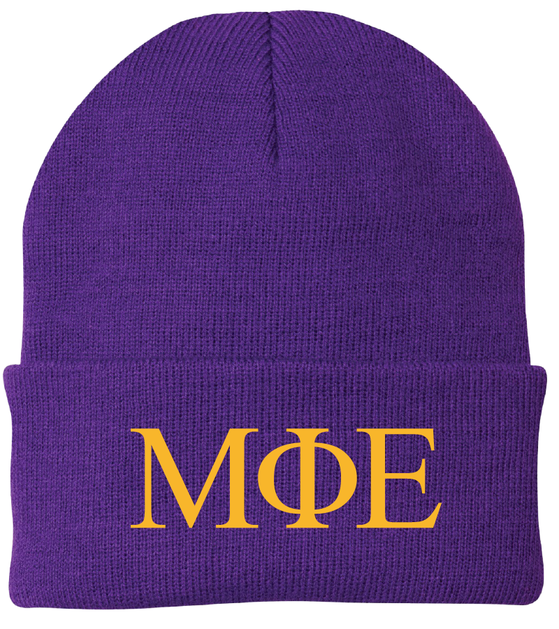 Mu Phi Epsilon Lettered Beanies